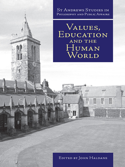 Values, Education and the Human World (eBook)